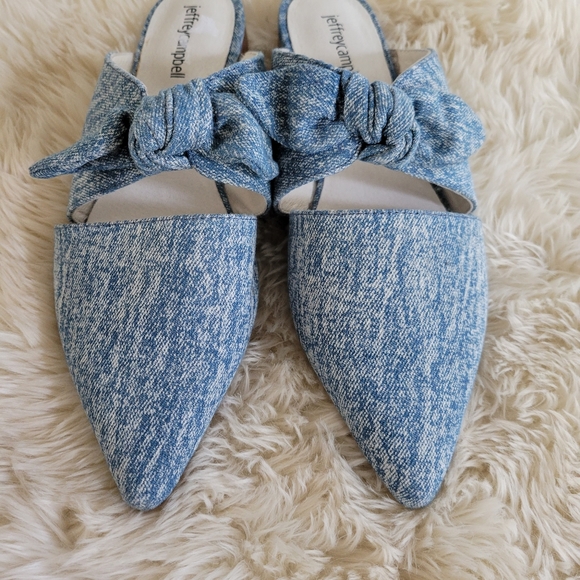 Jeffrey Campbell Textured Blue Mules - Picture 4 of 8